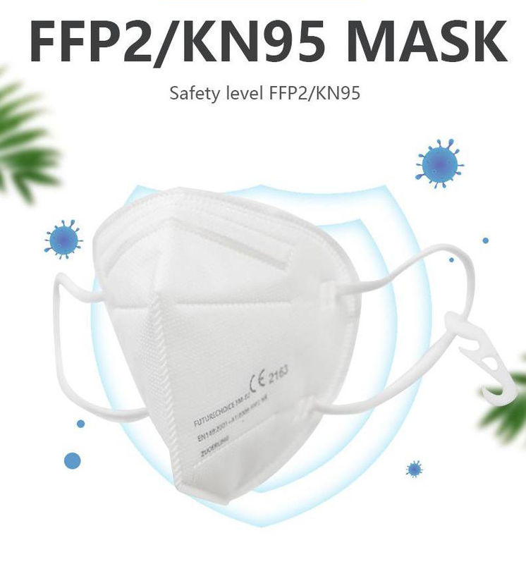 CE FFP2 KN95 임시 마스크, 비 우븐 FFP2 일회용 얼굴 마스크